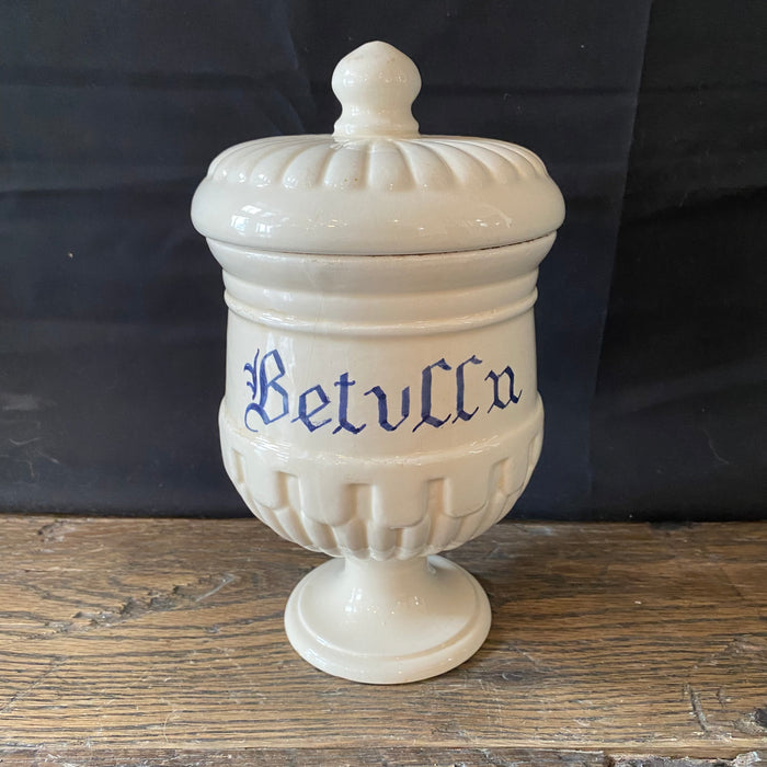 Antique Italian Apothecary Jar Venetian Betulla Porcelain Urn Large