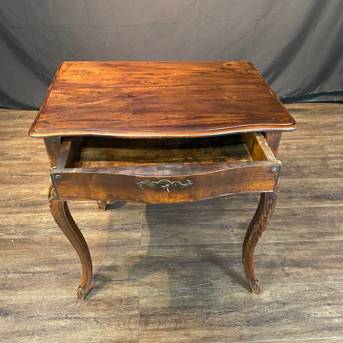 French Early Carved Louis XV Walnut Side Table