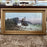 19th Century Coastal Seascape Pastel Painting with Rocky Coast by Listed Artist Clarence E. Braley (1854-1927)