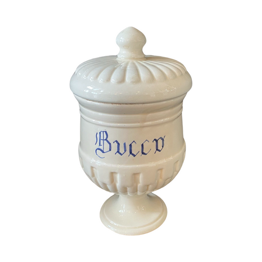 Antique Italian Apothecary Jar Venetian Bucco Porcelain Urn Large
