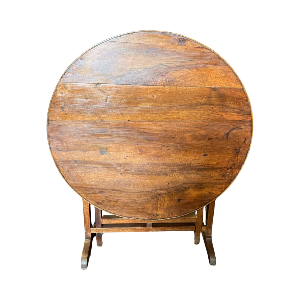 French Walnut 19th Century Vigneron or Tilt-Top Walnut 'Table De Vendange' or Wine Tasting Table with Lovely Rich Patina