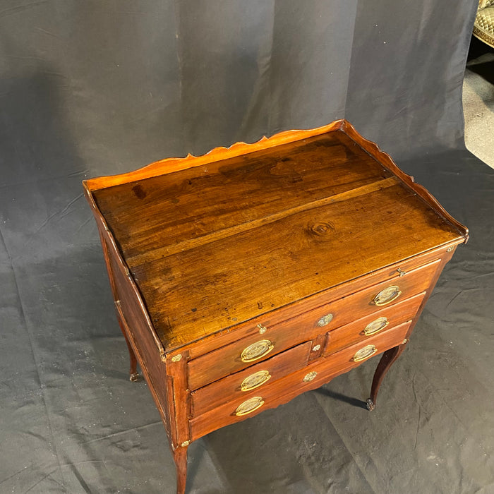 French 18th Century Regency 5-Drawer Petite Commode Chest of Drawers or Side Table with Writing Leaf