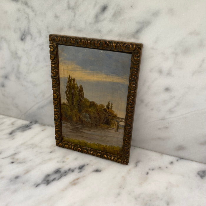 French Impressionist Oil Paintings Landscape Art of Chatou: Listed Artist A.L. Bruel