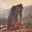1902 French Oil Painting of a Vineyard Worker with a Hotte à Vendange (Wine Harvester)