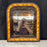 Antique French Louis Philippe Faux Bois Painted Wood Mirror