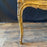 French 19th Century Bench or Vanity Seat or Boudoir Window Seat Louis XV Original Gold Gilt Paint