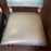 Set of Four French Os de Mouton Pale Eggshell Blue Leather Dining or Side Chairs with Brass Nailhead Trim