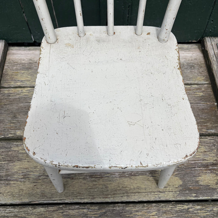 Set of Ten 19th Century Plank Seat Grange Chairs from Maine