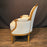 Pair of French Louis XVI Carved Walnut Armchairs or Bergere Chairs