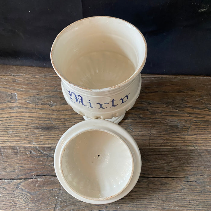 Antique Italian Apothecary Jar Venetian Mirto Porcelain Urn Large
