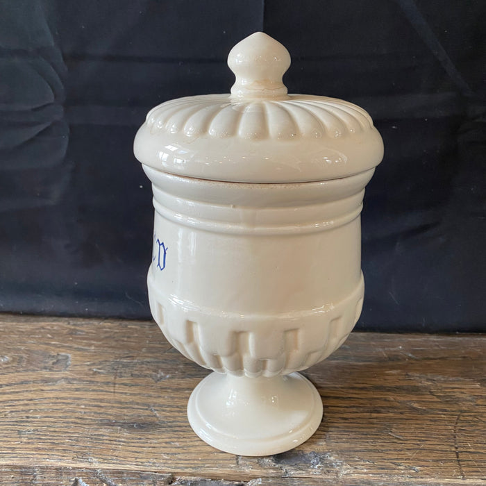 Antique Italian Apothecary Jar Venetian Ibisco Porcelain Urn Large