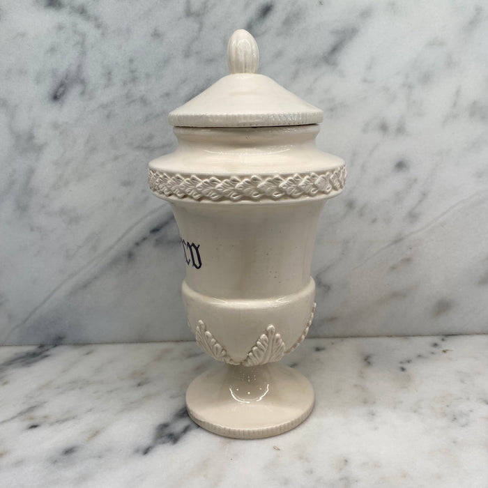 Antique Italian Apothecary Jar Venetian Porcelain Urn Large