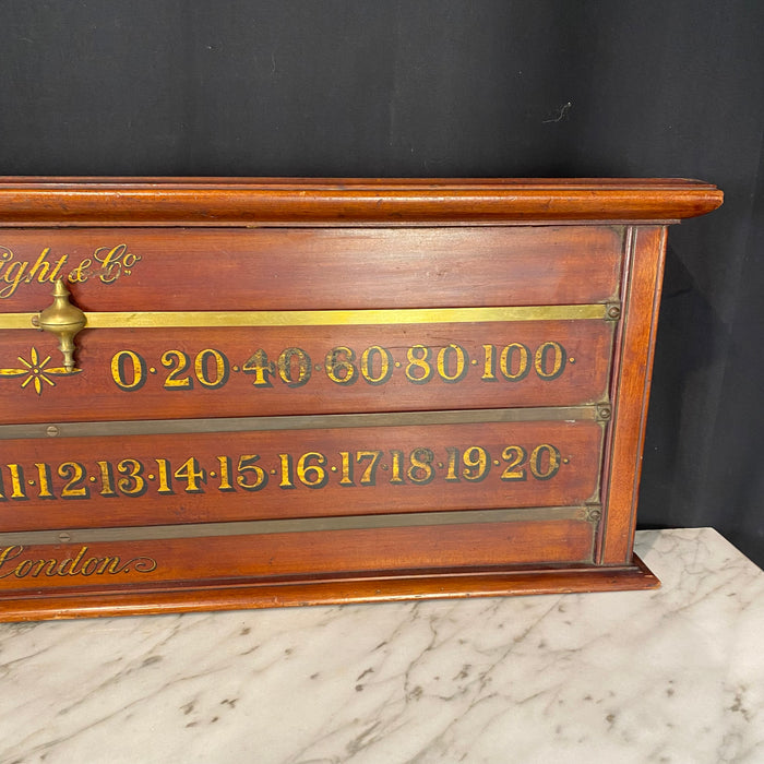 Antique Billards Snooker Score Board by G. Wright & Co London