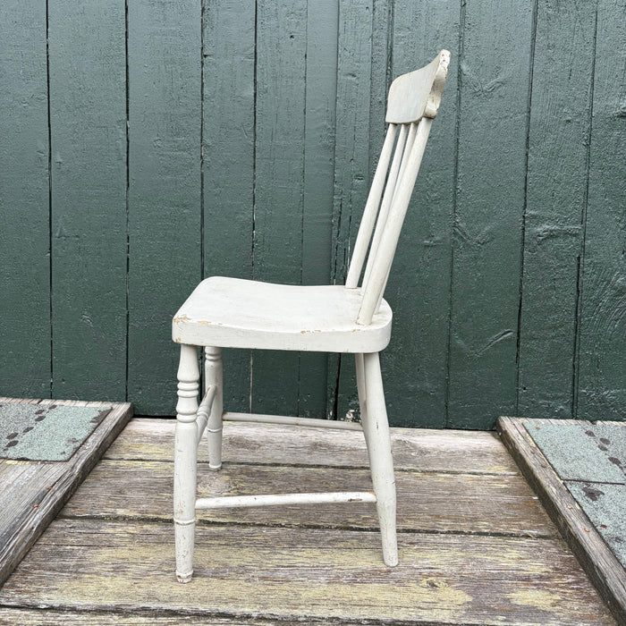 Set of Five 19th Century Plank Seat Grange Chairs from Maine