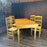Swedish Gustavian Style Pine Extension Dining Table with Two Leaves and Carved Fluted Apron