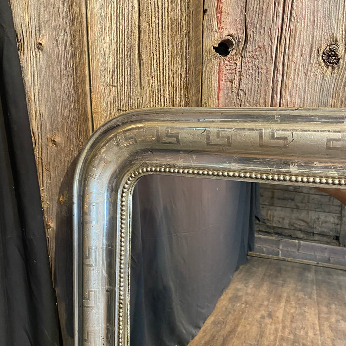 French 19th Century Louis Philippe Silver Gilt Mirror