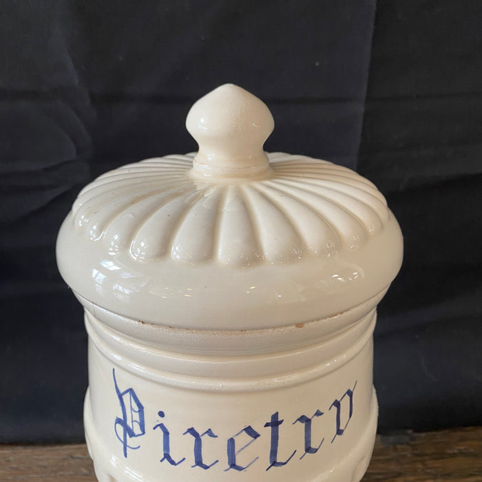 Antique Italian Apothecary Jar Venetian Piretro Porcelain Urn Large