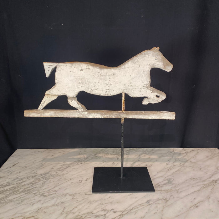 Antique Folk Art Horse Weathervane on Stand