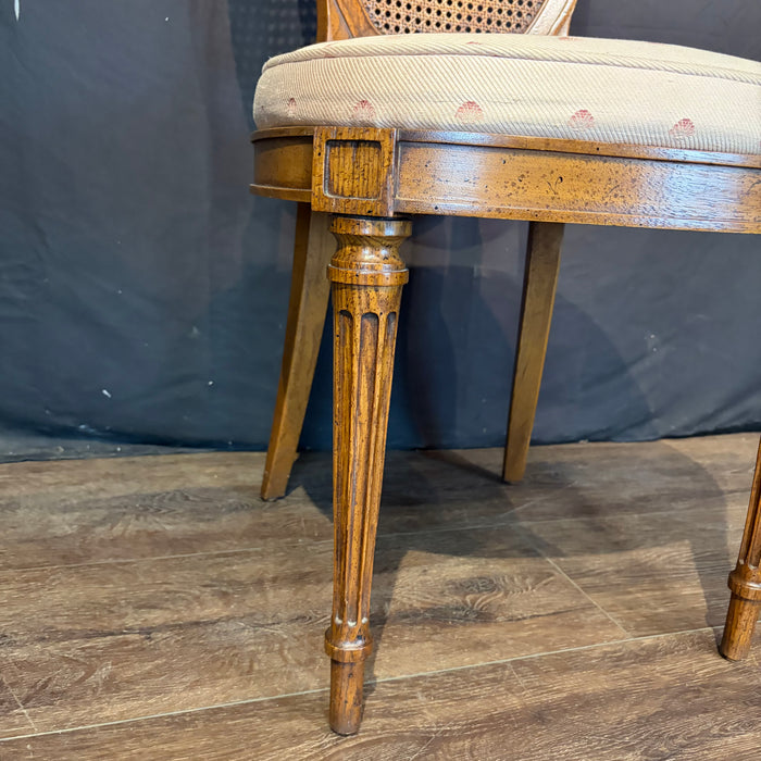 Set of 8 Midcentury French Louis XVI Style Cane Back Dining Chairs with Two Armchairs