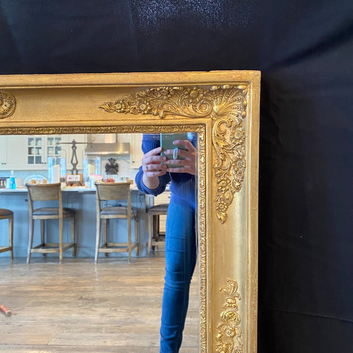 Antique French Empire Gold Gilt Wall Mirror 19th Century