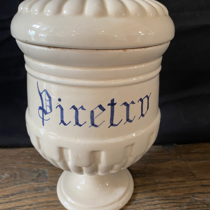 Antique Italian Apothecary Jar Venetian Piretro Porcelain Urn Large
