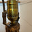 Antique French Baroque Revival Gilt Metal Floor Lamp with Wrought Iron Scroll Base and Decorative Foliate Detail