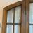 Antique French Four-Panel Folding Screen Room Divider with Beveled Glass Panels