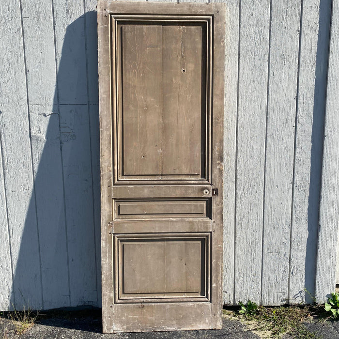 French 19th Century Period Early Antique Carved Door with Intricate Paneling