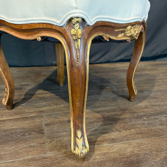 Set of Six French Louis XV Walnut Dining Chairs