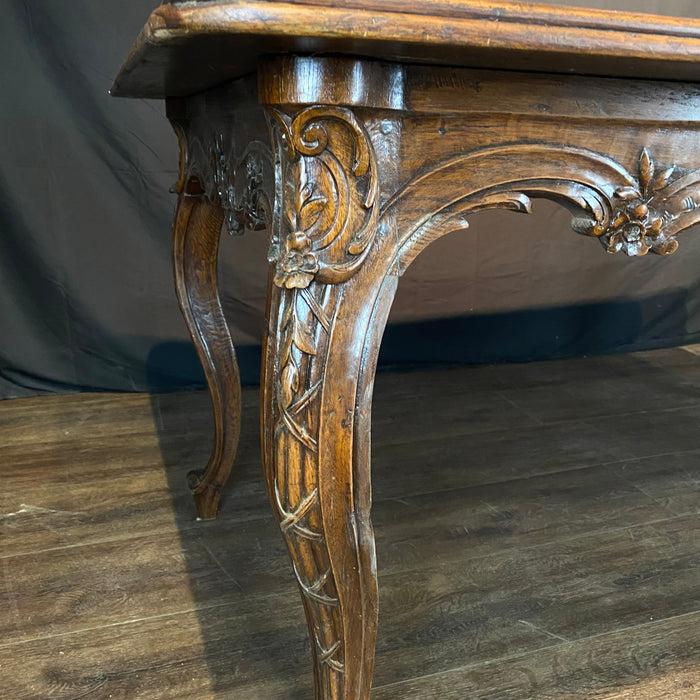 French Louis XV Dining Table with Museum Quality Carving