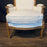 Pair of French Louis XVI Carved Walnut Armchairs or Bergere Chairs