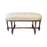 19th Century French Louis XVI Carved Walnut Oval Bench or Ottoman with New Upholstery