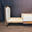 Antique French Louis XVI Carved Walnut Expandable Daybed, Settee and Guest Bed with Neutral Upholstery