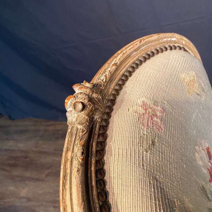 Antique French Pair of Painted Louis XV Armchairs or Fauteuils