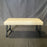 Antique Ebony Barley Twist Bench or Ottoman with Wrought Iron Stretchers from Spain