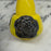 French Art Nouveau Vase Yellow Glass with Pressed Silver Floral Mounts