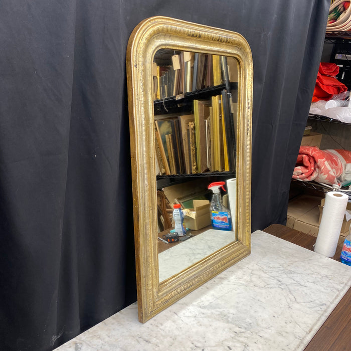 French Louis Philippe Gold Leaf Giltwood Wall Mirror Early 19th Century
