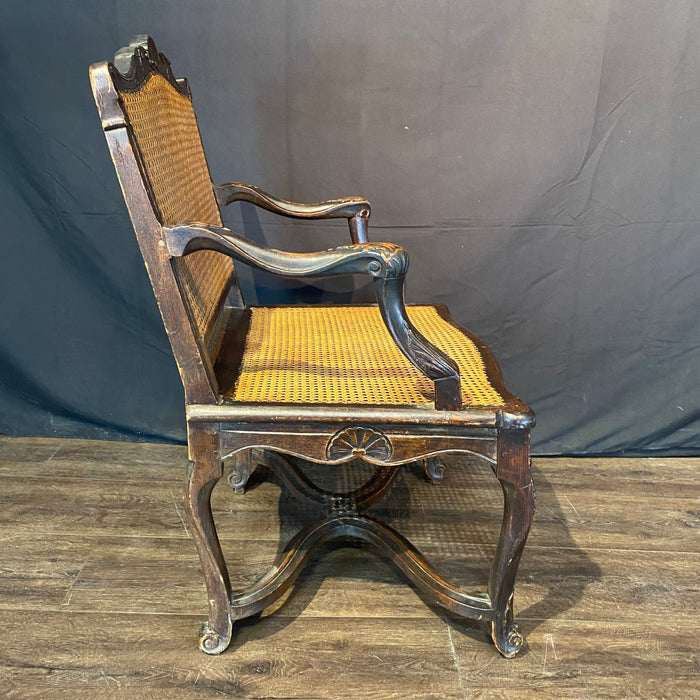 Antique French Armchairs Carved with Mohair Cushions 19th Century - a Pair