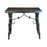 Antique Ebony Spanish Console Table with Curved Wrought Iron Stretchers