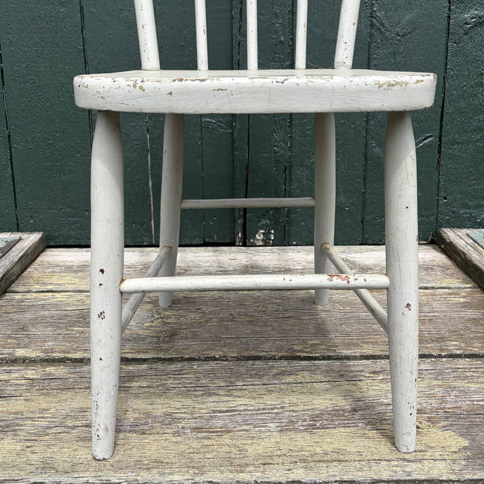 Set of Ten 19th Century Plank Seat Grange Chairs from Maine