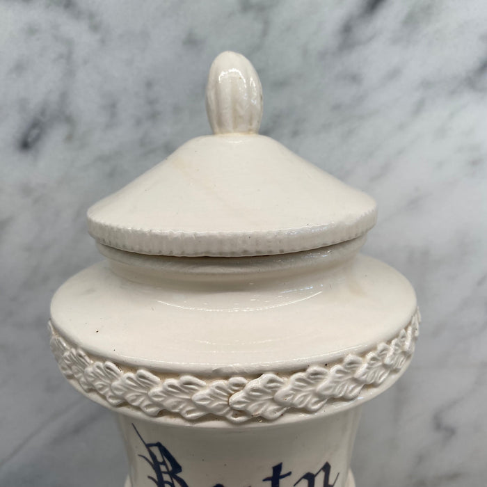 Antique Italian Apothecary Jar Venetian Porcelain Urn Large "Ruta"