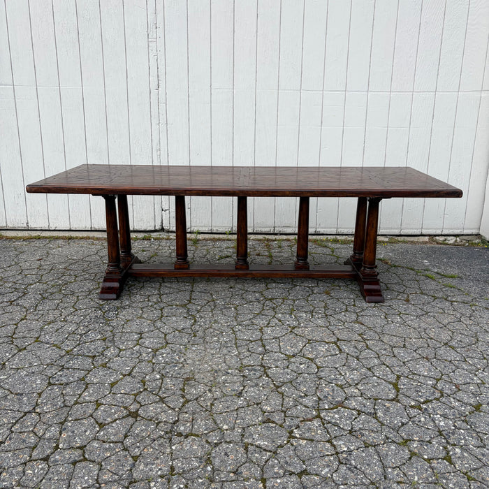 Large Refectory Trestle Dining Table Jacobean Style by Theodore Alexander Castle Bromwich
