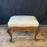 French Louis XV Walnut Bench or Ottoman with Exquisite Carving