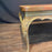 French Louis XV Coffee Table Gold Gilt Paint Carved with Leather Embossed Top