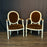 Pair of 19th Century French Louis XVI Carved and Painted Fauteuil Armchairs with Exceptional Carving