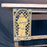 Antique French Balcony Console Table with Marble Top & Figural Wrought Iron Panel
