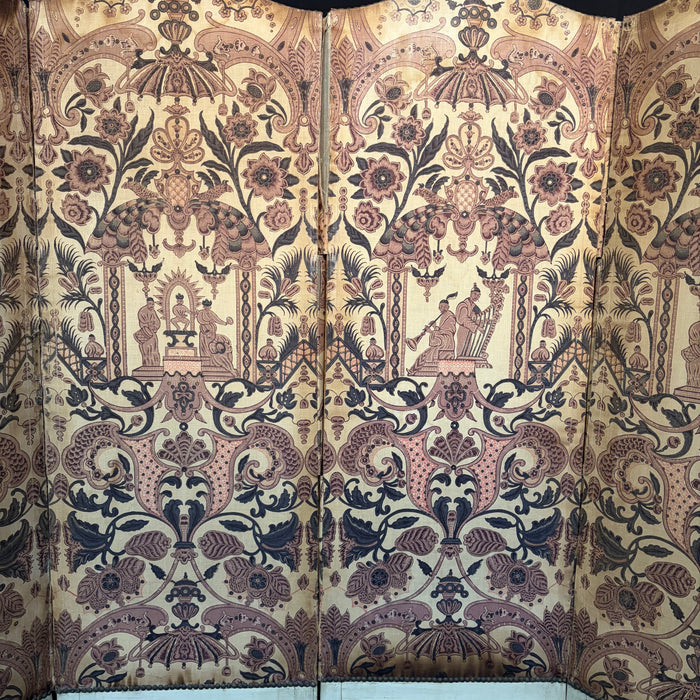 Antique French Rococo Revival Folding Screen or Room Divider with Chinoiserie Motifs