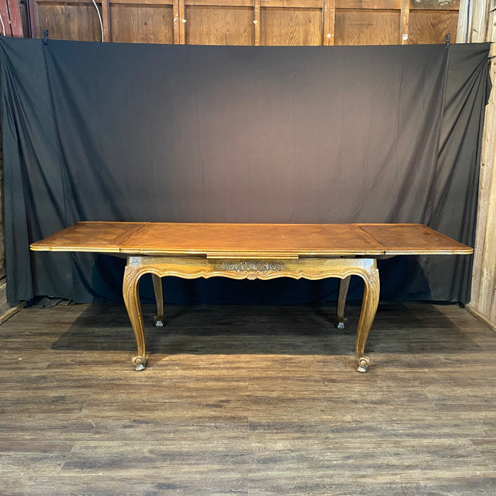 French Louis XV Dining Table with Two Leaves