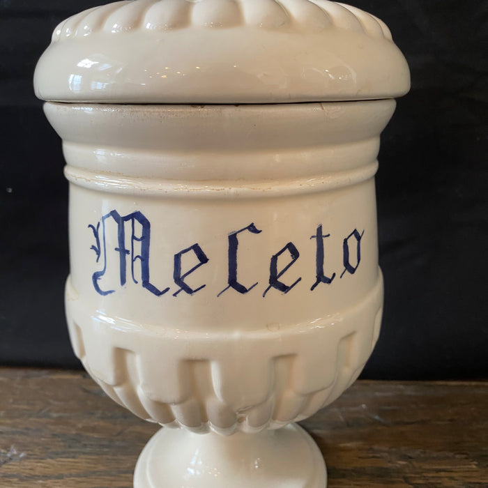 Antique Italian Apothecary Jar Venetian Meleto Porcelain Urn Large