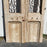Pair of 19th Century French Doors with Curved Wrought Iron Panels and Original Handles
